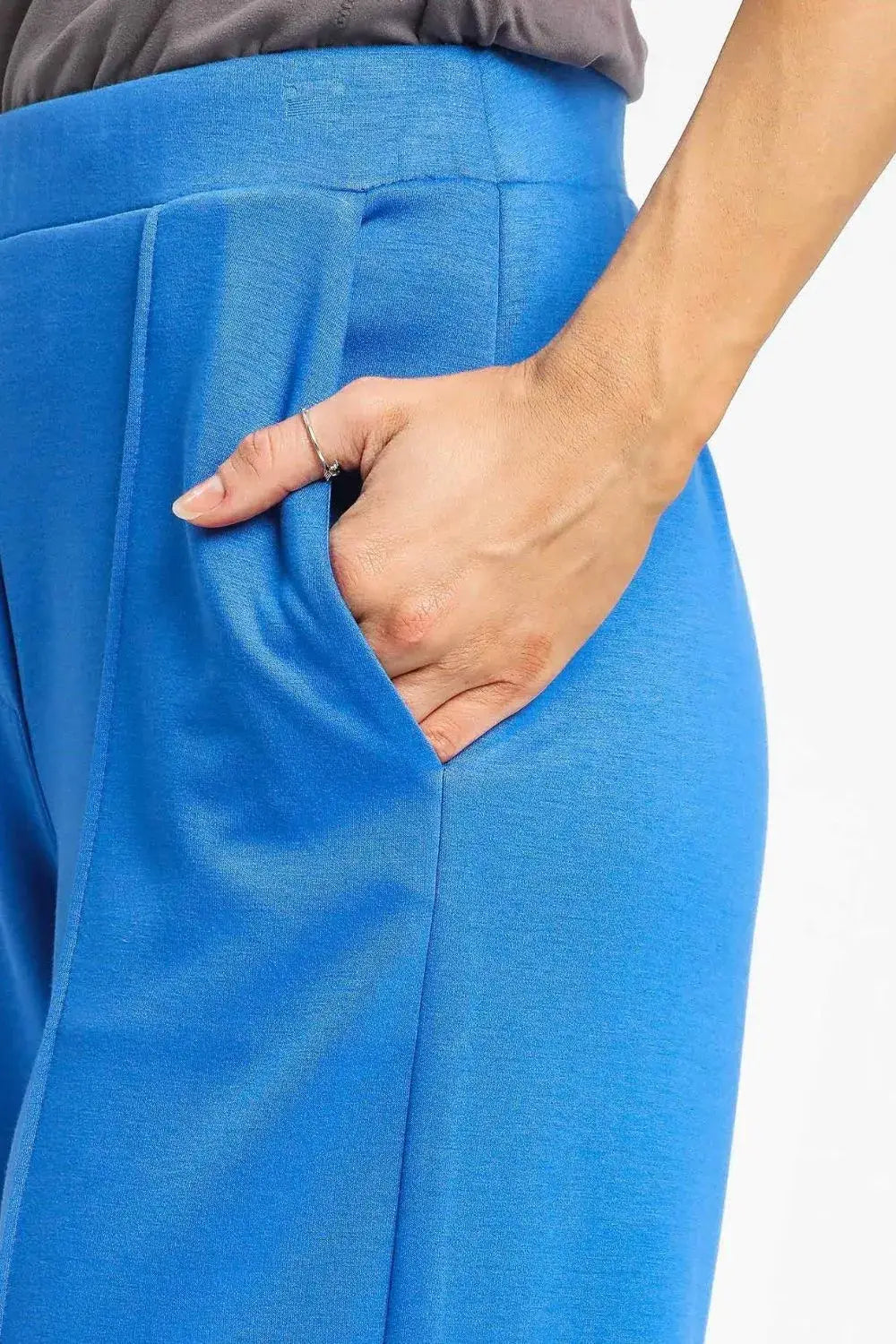 Umgee High Waisted Wide Leg Pants - Trendsi - Flyclothing LLC