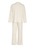 Collared Neck Long Sleeve Top and Drawstring Pants Set - Trendsi - Flyclothing LLC