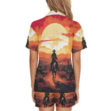 Baha Ranch Cowboy Desert Sunset Women's Western Pajama Set