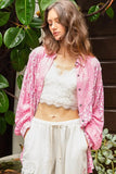 POL Button Down Long Sleeve Paisley Print Shirt - Trendsi