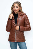 How Dare U Pocketed Zip Up Puffer Jacket with Removable Hood - Trendsi - Flyclothing LLC