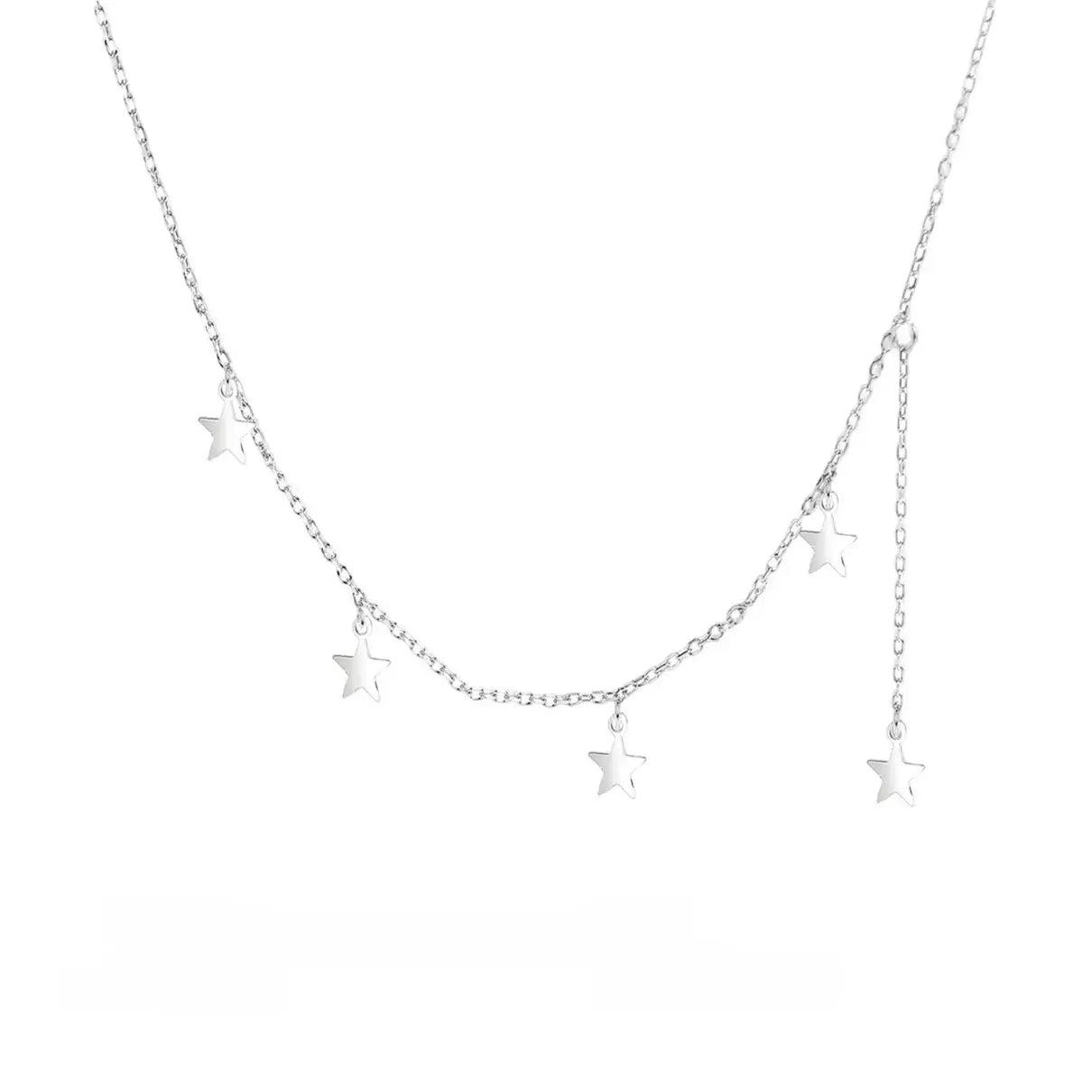 925 Sterling Silver Star Charm Necklace - Trendsi - Flyclothing LLC