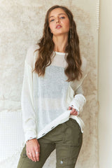 ADORA Vintage Edge Lightweight Sweater - Trendsi - Flyclothing LLC