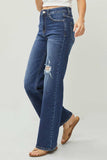 RISEN Full Size High Rise Distressed Wide Leg Jeans - Trendsi - Flyclothing LLC