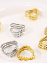 Titanium Steel Three-Layered Ring - Trendsi - Flyclothing LLC