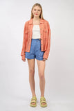 VERY J Button Up Long Sleeve Lace Shirt - Trendsi