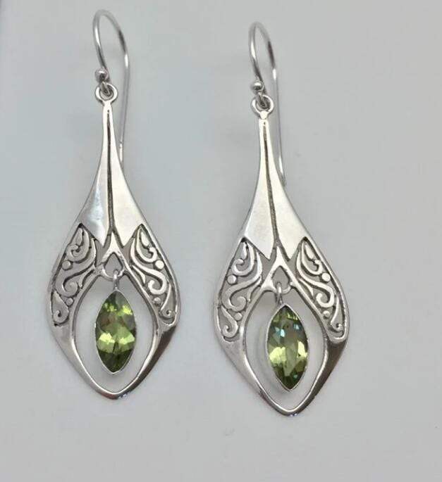 Alloy Rhinestone Cutout Earrings - Trendsi - Flyclothing LLC