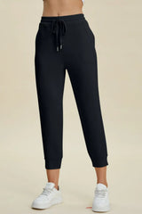 Basic Bae Full Size Air Scuba Drawstring High Waist Cropped Pants - ShopBasicbae - Flyclothing LLC