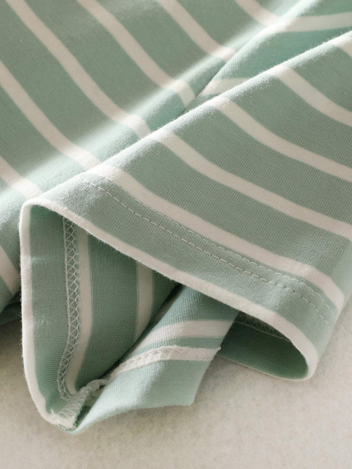 Striped Round Neck Short Sleeve Dress - Trendsi - Flyclothing LLC
