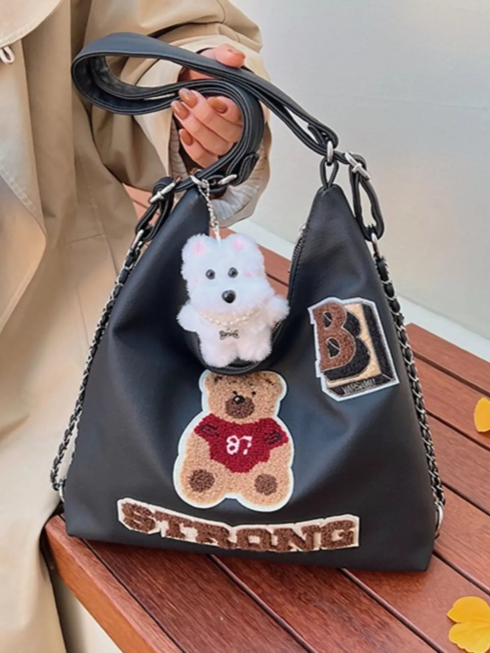 Cute Bear Adjustable Strap Handbag - Trendsi - Flyclothing LLC