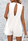 Round Neck Sleeveless Front Pocket Romper - Trendsi - Flyclothing LLC