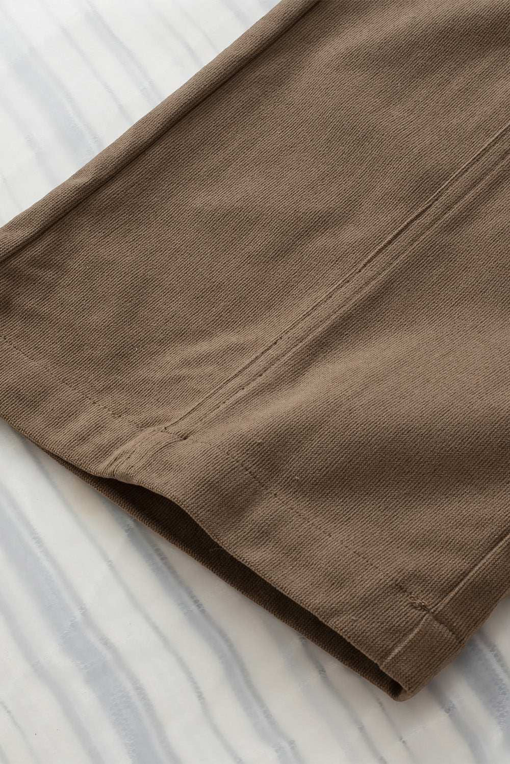 Half Elastic Waist Straight Pants - Trendsi - Flyclothing LLC