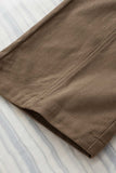 Half Elastic Waist Straight Pants - Trendsi - Flyclothing LLC
