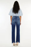 Kancan High Rise Distressed Slim Straight Jeans - Trendsi