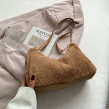 Faux Fur Removable Strap Shoulder Bag - Trendsi - Flyclothing LLC