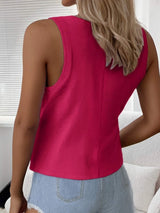 Solid Scoop Neck Tank - Trendsi - Flyclothing LLC