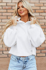 Exposed Seam Long Sleeve Hoodie - Trendsi - Flyclothing LLC