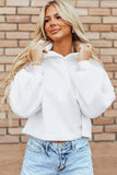 Exposed Seam Long Sleeve Hoodie - Trendsi - Flyclothing LLC