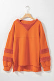 High-Low Round Neck Long Sleeve Sweatshirt - Trendsi - Flyclothing LLC