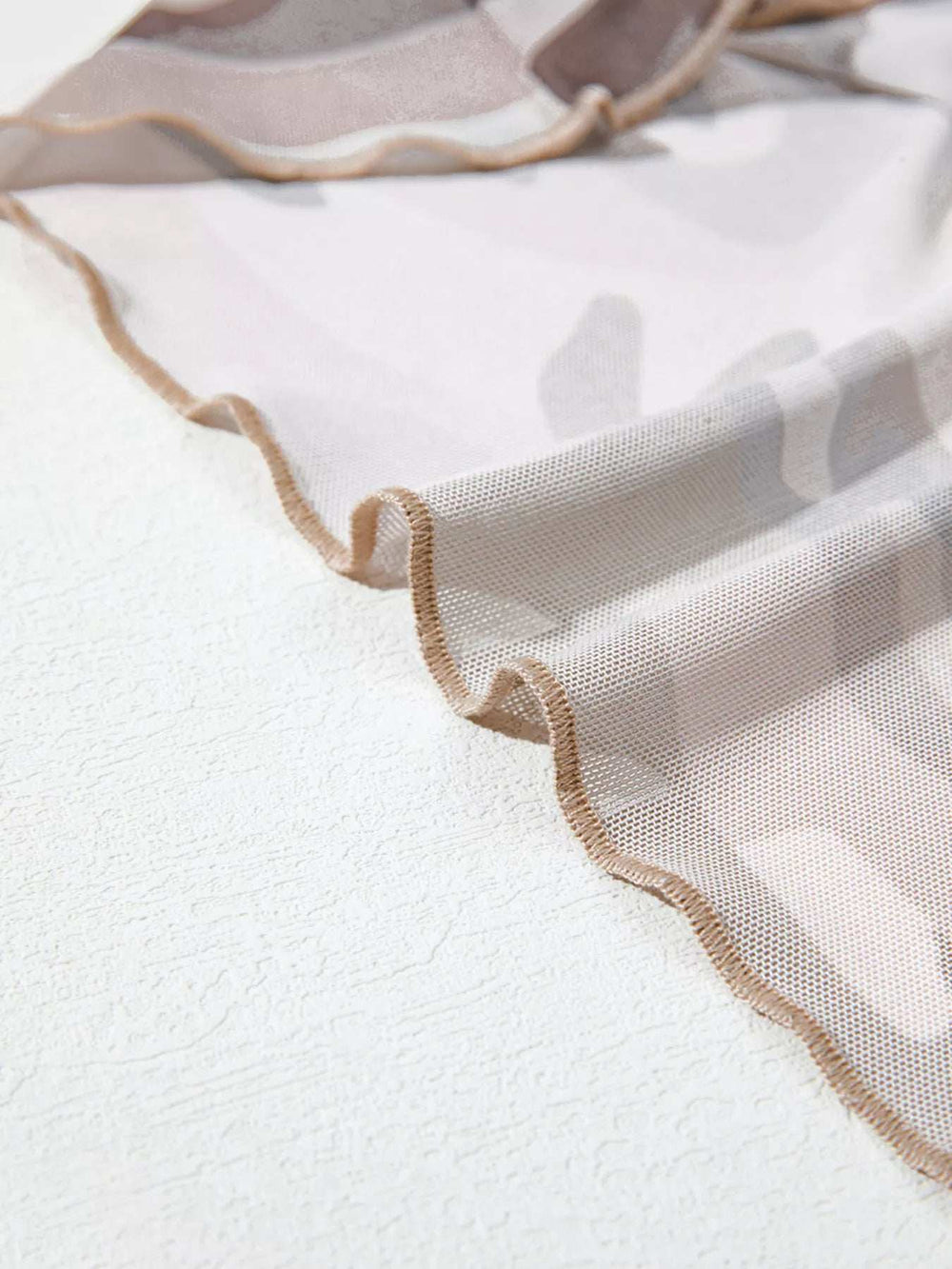 Camouflage Print Mesh Long Sleeve Top - Trendsi - Flyclothing LLC