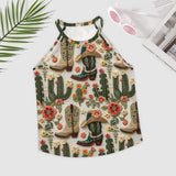 Baha Ranch Cactus Boots Tank Top
