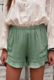 Elastic Waist Shorts with Pockets - Trendsi