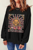 Graphic Round Neck Long Sleeve Sweatshirt - Trendsi - Flyclothing LLC