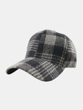 Plaid Adjustable Cotton Baseball Cap - Trendsi - Flyclothing LLC