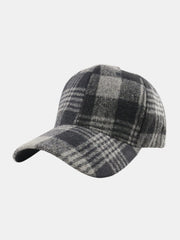 Plaid Adjustable Cotton Baseball Cap - Trendsi