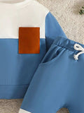 Children's Color Block Pocket Detail Top and Pants Outfit Set - Trendsi - Flyclothing LLC