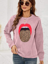 Round Neck Dropped Shoulder MAMA Graphic Sweatshirt - Trendsi - Flyclothing LLC