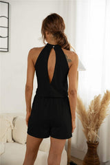 Cutout Grecian Neck Romper - Trendsi - Flyclothing LLC