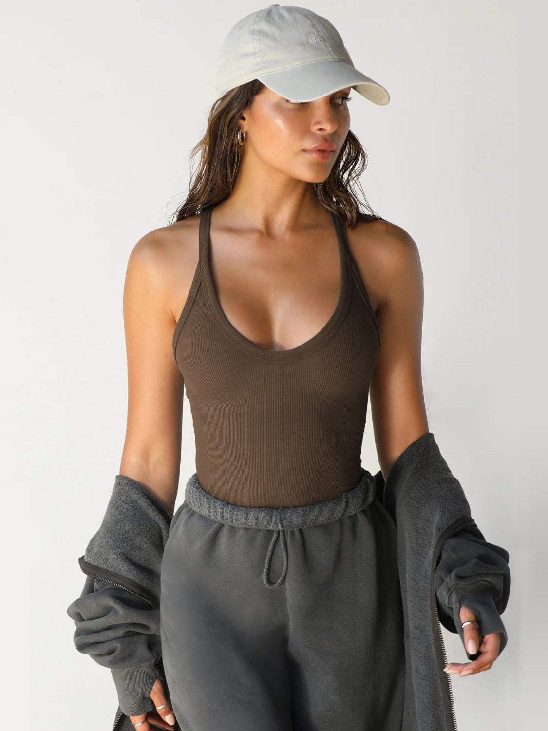 Scoop Neck Wide Strap Tank - Trendsi - Flyclothing LLC
