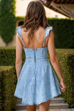 Ruffled Square Neck Mini Dress - Trendsi - Flyclothing LLC
