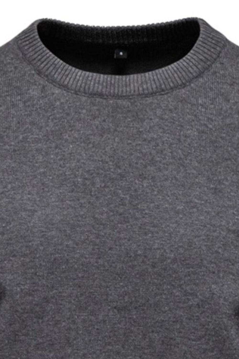 Men's Round Neck Long Sleeve Sweater - Trendsi - Flyclothing LLC