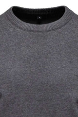 Men's Round Neck Long Sleeve Sweater - Trendsi - Flyclothing LLC