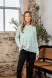 Sew In Love Full Size Wave Stripe Contrast Long Sleeve Sweater - Trendsi