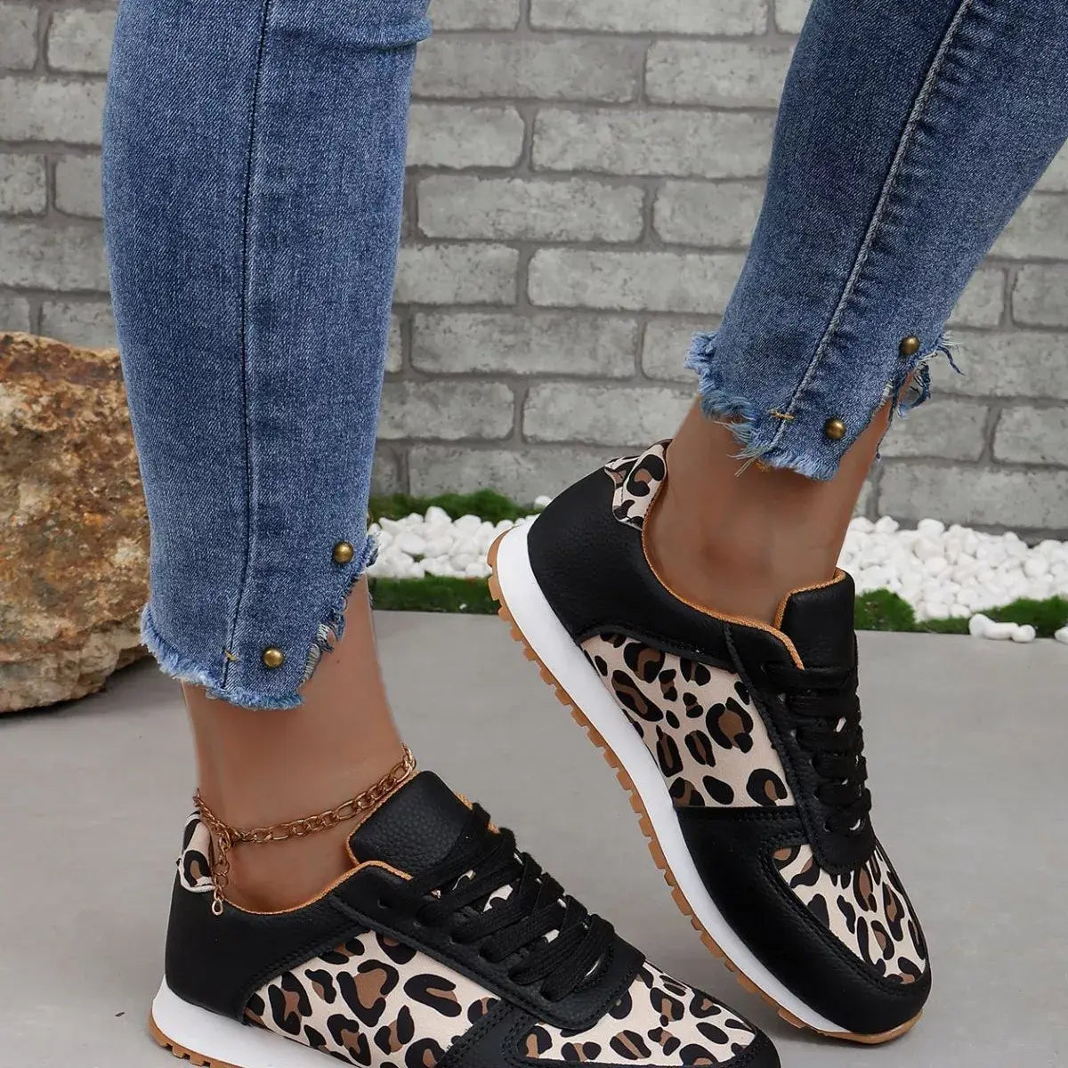 Leopard Print Casual Sneakers - Trendsi - Flyclothing LLC