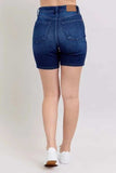 Judy Blue Full Size High Waist V-Front Bermuda Plus Size - Trendsi - Flyclothing LLC