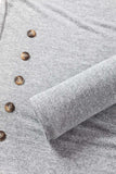 Decorative Button Round Neck Long Sleeve Top - Trendsi - Flyclothing LLC
