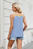 Contrast Striped Round Neck Cami - Trendsi
