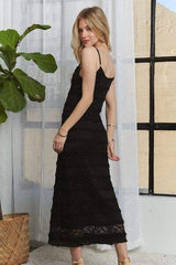 ADORA Lace Scoop Neck Midi Cami Dress - Trendsi - Flyclothing LLC