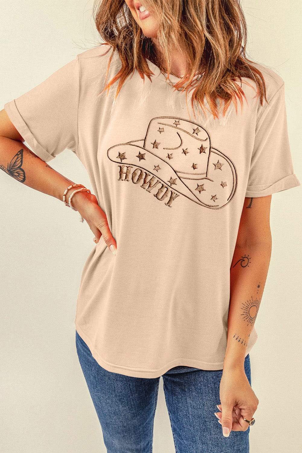 Hat Graphic Round Neck Short Sleeve T-Shirt - Trendsi - Flyclothing LLC