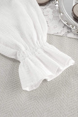 Breathable Ruffled V-Neck Long Sleeve Top and Pants Set - Trendsi - Flyclothing LLC