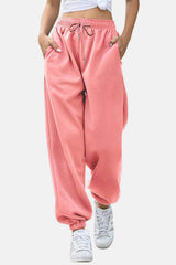 Elastic Waist Joggers with Pockets - Trendsi - Flyclothing LLC