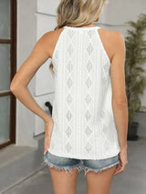 Openwork Grecian Neck Tank - Trendsi - Flyclothing LLC