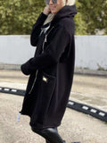Full Size Asymmetrical Zip-Up Hooded Fleece Outerwear Plus Size - Trendsi - Flyclothing LLC