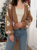 Floral Open Front Cardigan - Trendsi - Flyclothing LLC