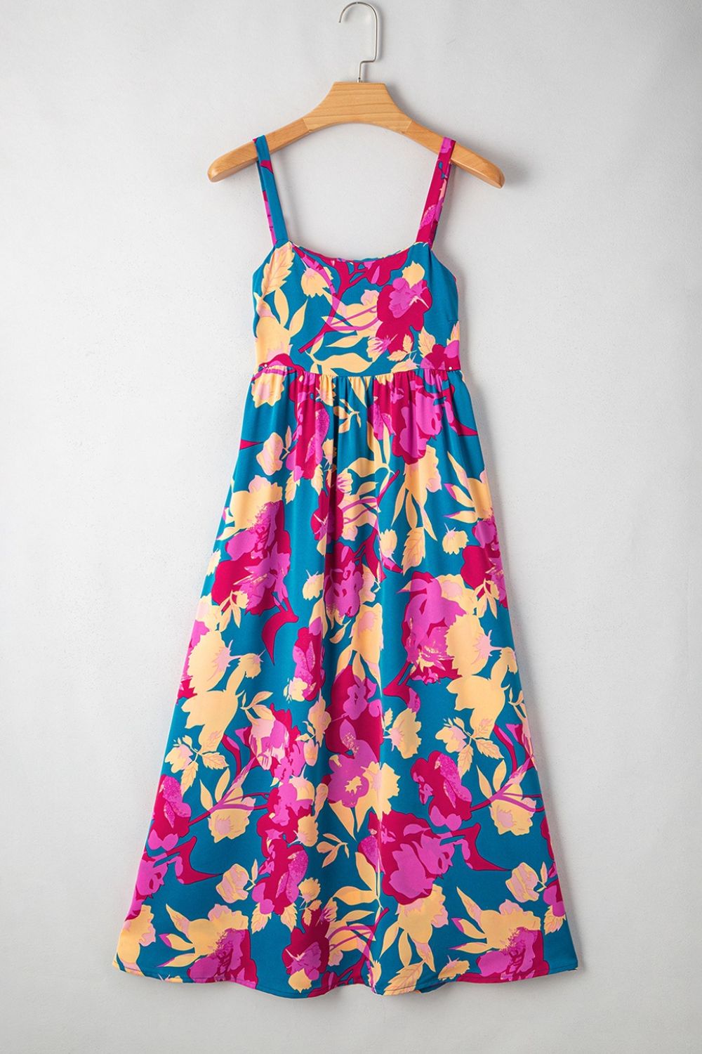 Floral Square Neck Cami Dress with Pockets - Trendsi - Flyclothing LLC