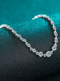 925 Sterling Silver Inlaid Moissanite Bracelet - Trendsi